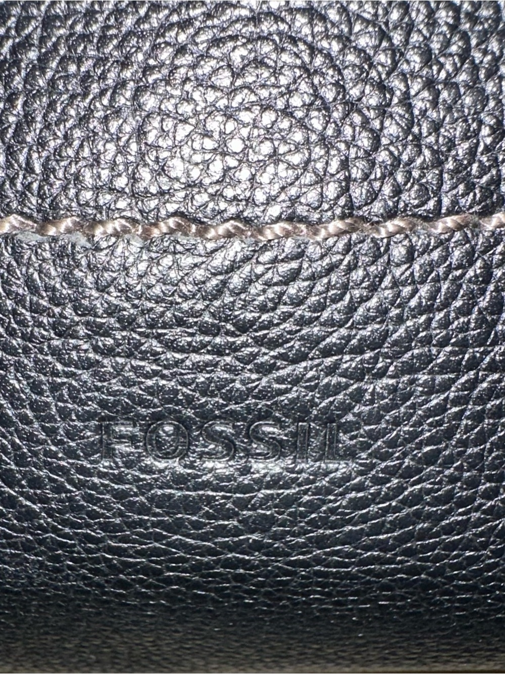 Fossil Amelia Hobo Black Leather Crossbody Bag - Picture 3 of 5